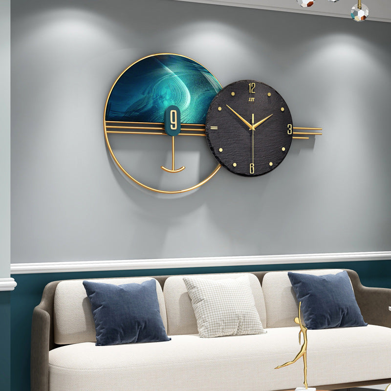 Clock Circle Crystal Porcelain Abstract Wall Hanging