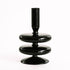 Candleholder -  Black Glass Flower Vase