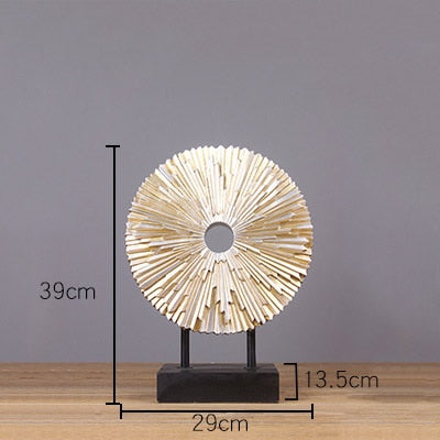 Standing Disk - Modern Luxury Resin Lucky Deer and Decorative Standing Disk Set