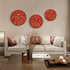 FINAL Different Size 3PC Circle Canvas / Crystal Porcelain / LED Wall Art Lamp Abstract Wall Hanging