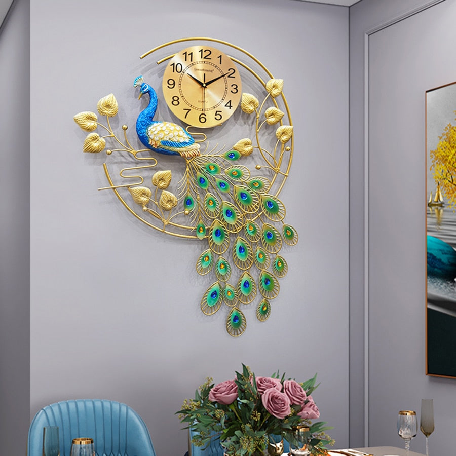 Peacock Clock  - Wall Clock Modern Design Stylish Wall Clock UnusualDecor