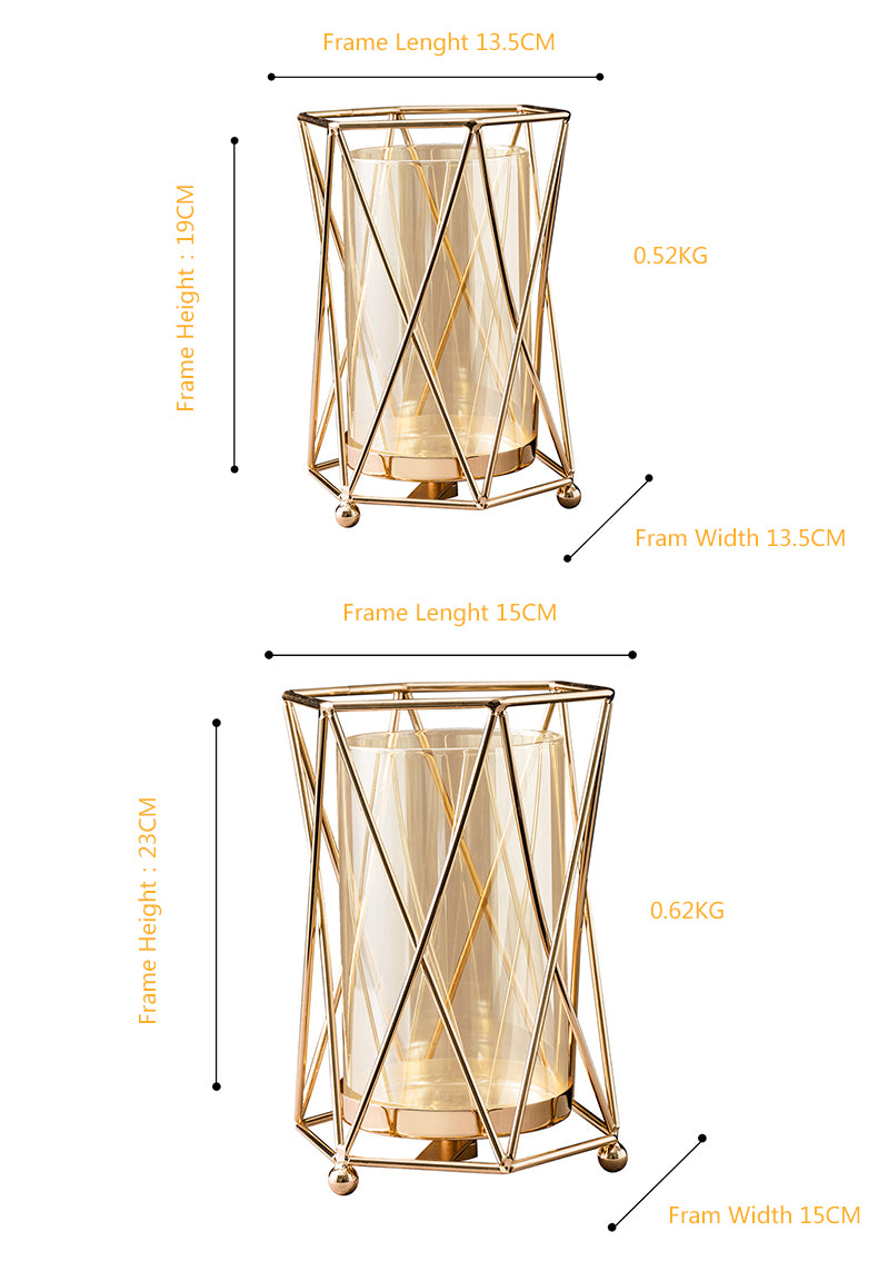 Candle Holders and Vase - Glass Candle Holder Glass Vase