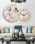 Clock Circle Crystal Porcelain Abstract Wall Hanging