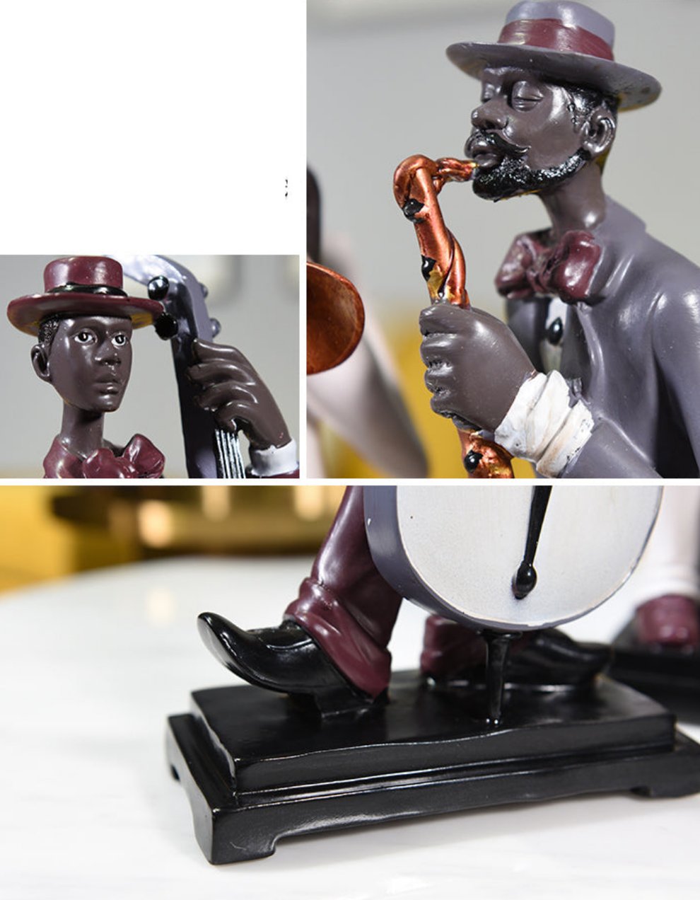 FINAL Music Band African figure sculpture decoration