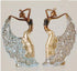 Decorative Ornaments White Dancing Girl Figures