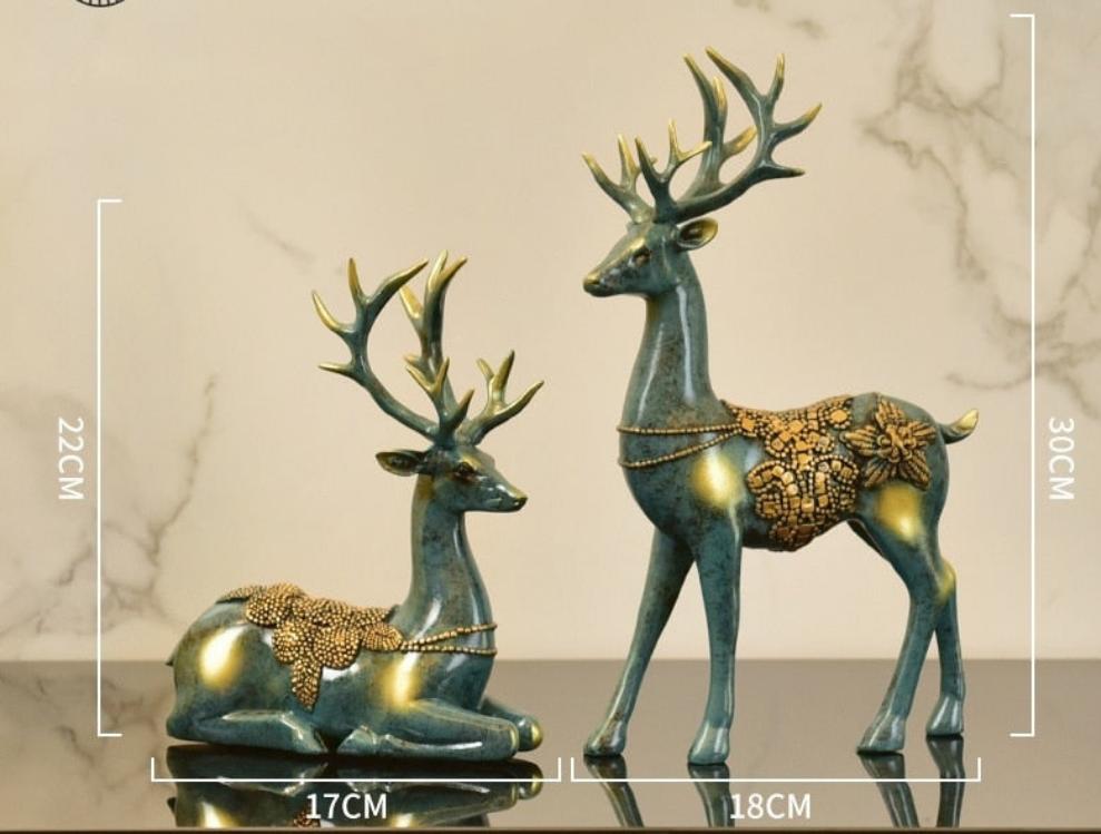 Deer Standing Disk - European Deer Furnishings Home Accessories High-end Decoration