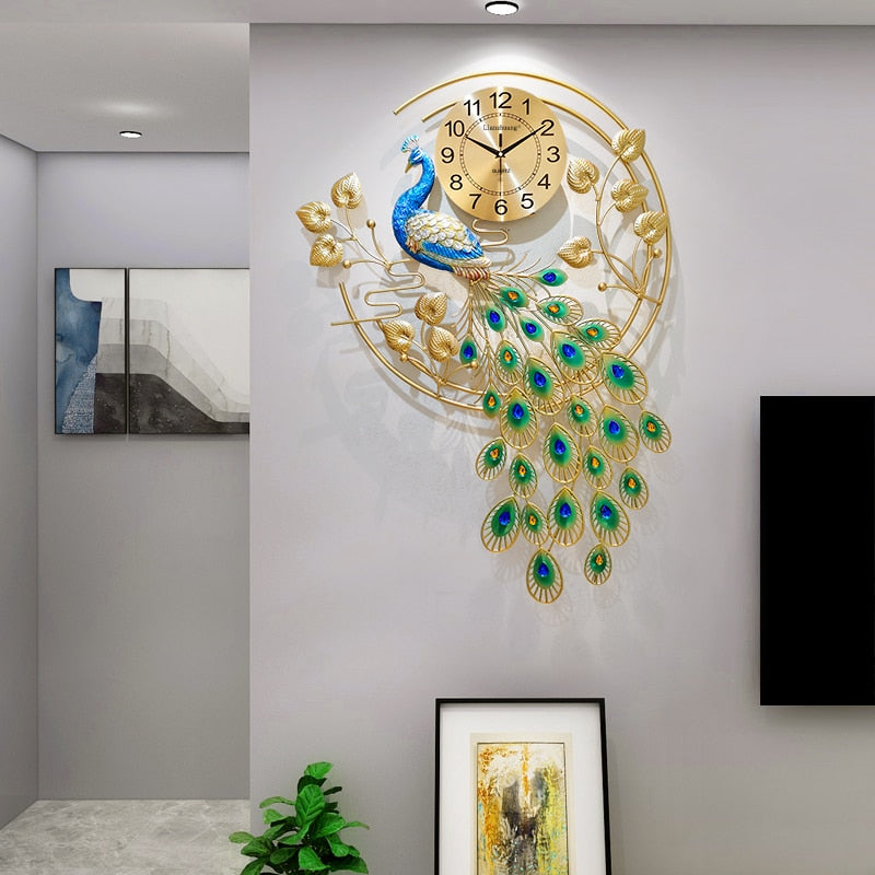 Peacock Clock  - Wall Clock Modern Design Stylish Wall Clock UnusualDecor