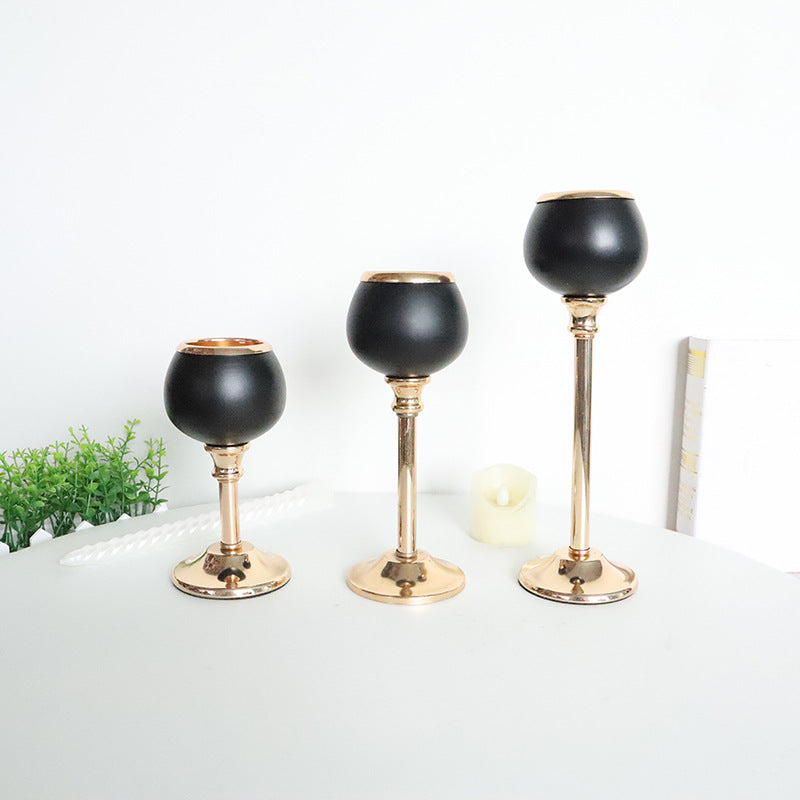 Candleholder - Gold and Black