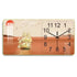 Rectangular Crystal Porcelain Clock Wall Hanging