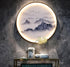 FINAL Single Circle Canvas / Crystal Porcelain / LED Wall Art Lamp Abstract Wall Hanging