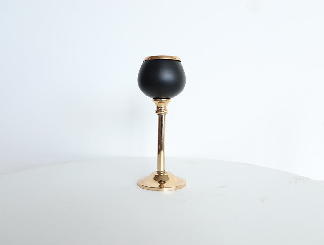 Candleholder - Gold and Black