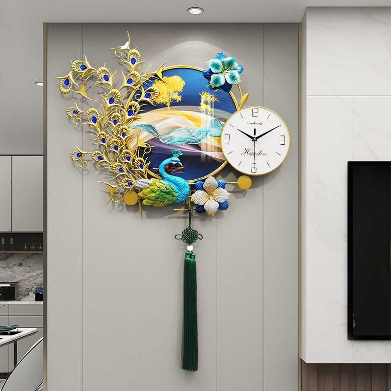 Peacock Clock  - Decorative 3d Wall Clock