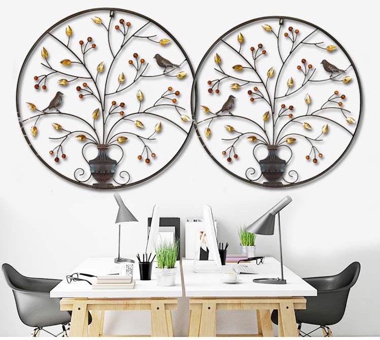 Metal Wall Art Decoration - Bird Tree