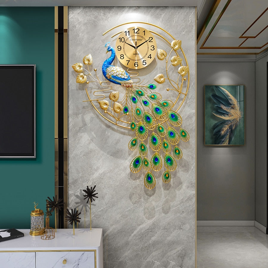 Peacock Clock  - Wall Clock Modern Design Stylish Wall Clock UnusualDecor