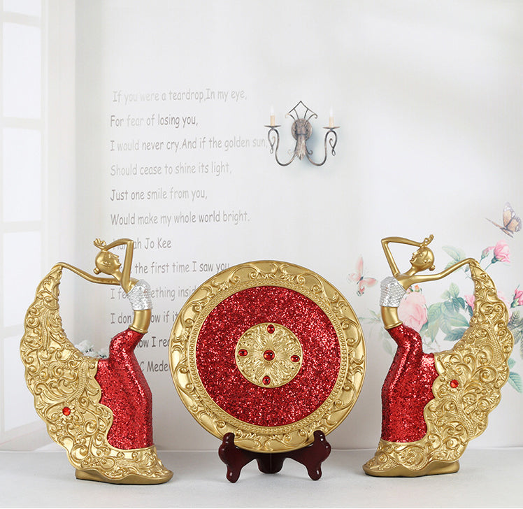 Ceramic Plate - Dancing Girls Decorative Ornaments