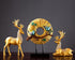 Standing Disk - Decorative Standing Disk with Modern Luxury Lucky Deer Resin Set