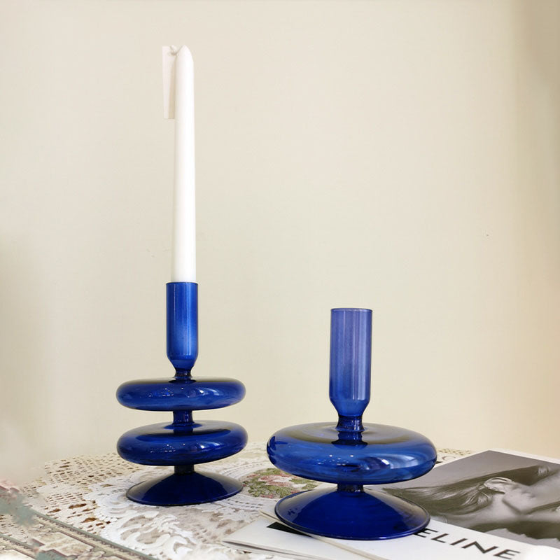 Candleholders - Blue Vase Glass Container