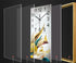 Rectangular Vertical Crystal Porcelain Clock Wall Hanging