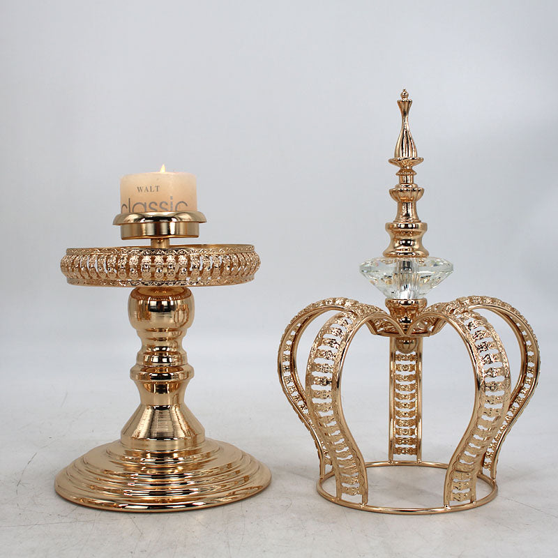 Candleholder - Gold Crown Shape