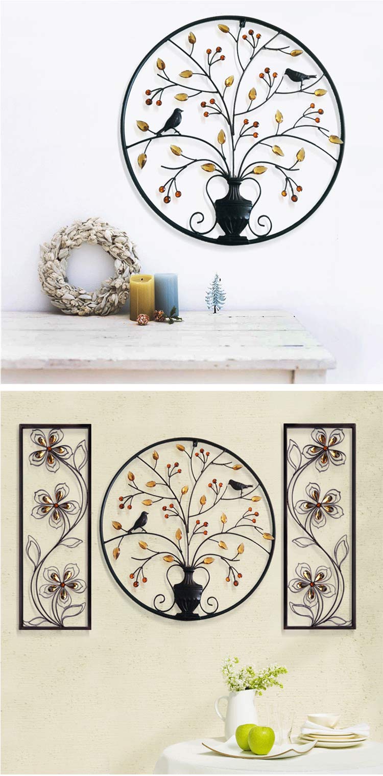 Metal Wall Art Decoration - Bird Tree