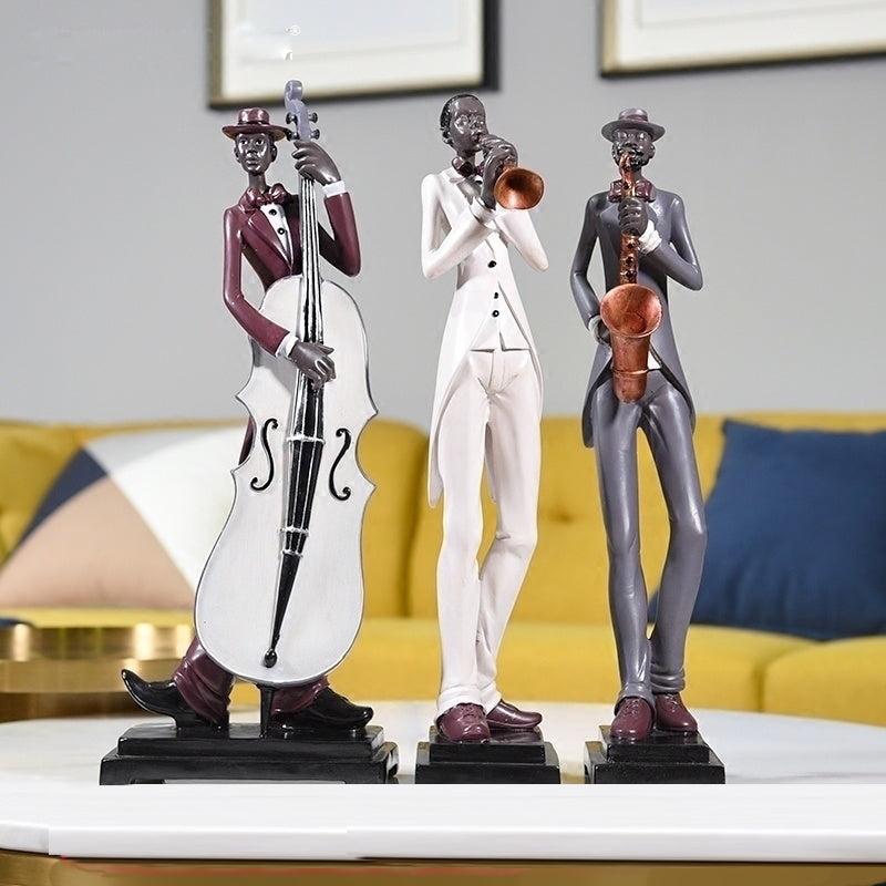 FINAL Music Band African figure sculpture decoration