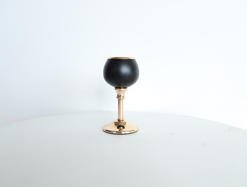 Candleholder - Gold and Black