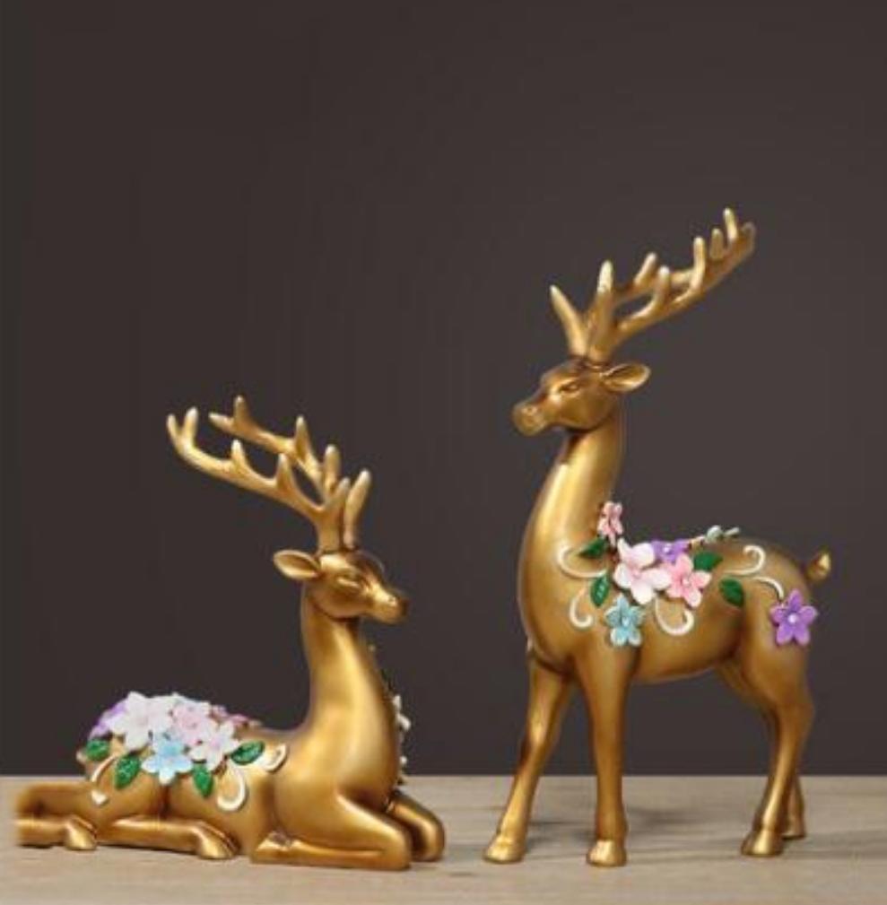 Deer Standing Disk - European Deer Furnishings Home Accessories High-end Decoration