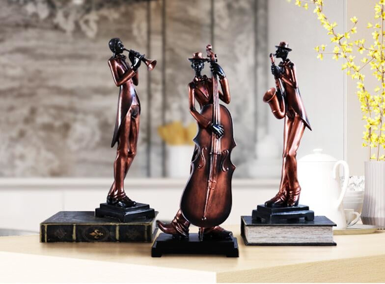 FINAL Music Band African figure sculpture decoration