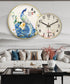 Clock Circle Crystal Porcelain Abstract Wall Hanging