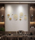 Metal Wall Art -  Background Wall Decoration Simulation Pond Goldfish Lotus Leaf Coral Golden Decoration