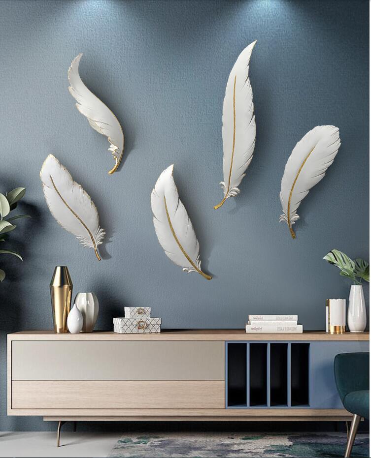 Resin Wall Art - Luxury Feather Resin Wall Decoration