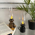 Candleholder -  Antique Glass Cover Lantern Candelabra Kerosene Lamp