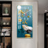 Rectangular Vertical Crystal Porcelain Clock Wall Hanging