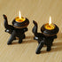 Candle Holder - Resin European Elephant Black Home Decorations